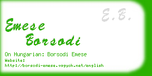 emese borsodi business card